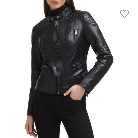 Kenneth Cole Jackets & Blazers - ⭐️SALE⭐️ Kenneth Cole Faux Leather Moto Jacket